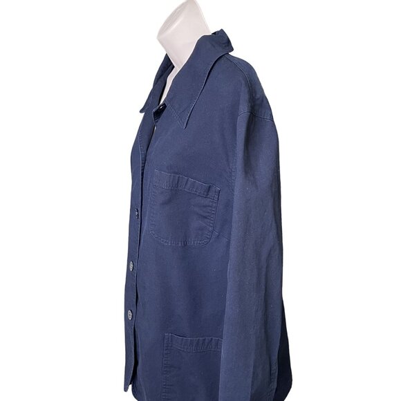 Womens Dark Blue Blazer Emma James  Woman Plus Size 16 W Pockets u - Picture 3 of 7